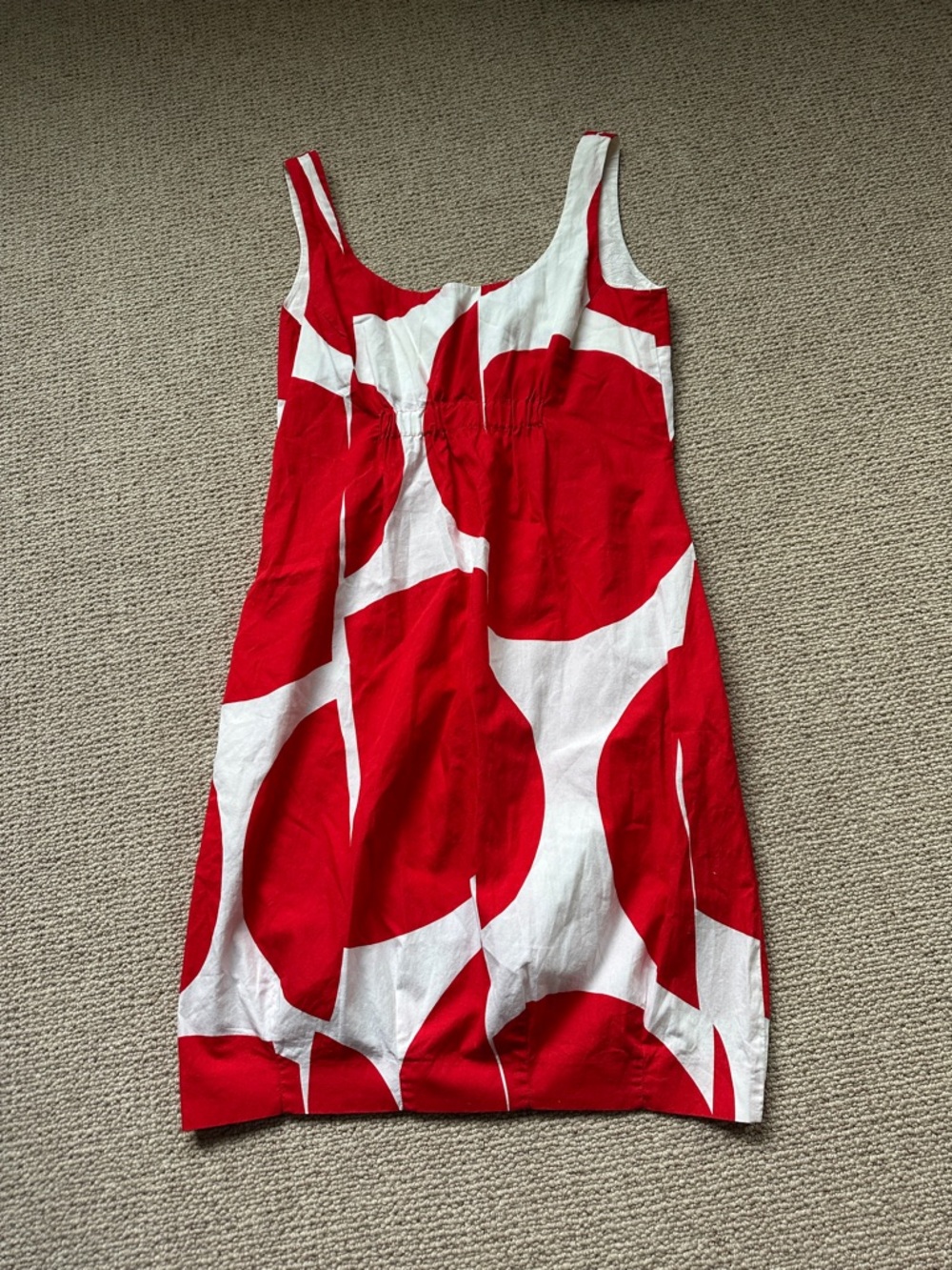 Zara Red and White Sleeveless Mini Dress